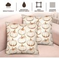 thumbnail image 5 of Fall Pumpkin Outdoor Pillow Covers 20x20 Set of 2 Autumn Thanksgiving Harvest Throw Pillows Case Burnt Orange White Farmhouse Fall Holiday Cushion Covers for Sofa Couch Bed Decor, 5 of 6