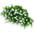 thumbnail image 4 of GRNSHTS Artificial Flowers Fake Outdoor UV Resistant Boxwood Plants Shrubs 6 Pack, Faux Plastic Greenery for Indoor Outside Hanging Planter Home Office Wedding Farmhouse Decor (Purple), 4 of 16