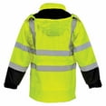 thumbnail image 6 of SAFEGEAR Type R Class 3 Parka Jacket with Hood & Pockets - 4XL - Polyester Fleece, Lime Green/Yellow & Black, High Visibility Jackets for Men or Women - ANSI/ISEA Compliant, 6 of 7