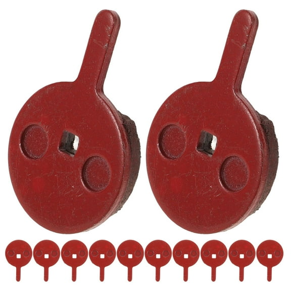 Masteelf 6 Pairs Hooks Mini Bike Brake Pads 3.20X2.10X0.40CM Red