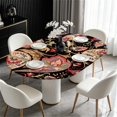 ARTSLION Elastic Tablecloth For Oval Tables, Waterproof Tablecover For ...