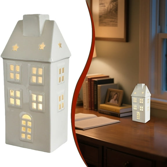 House Table Decor With Warm LED Lights Christmas Centerpiece For Holiday Mantel Village Display & Festive Home