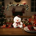 thumbnail image 6 of Christmas P Dolls - Santa/Snowman/Deer Stuffed Figurines, Cute Festive Details, Soft Fabric, Ideal Home Holiday Decor & Small Gifts, White, 5.9in/15cm, 6 of 6