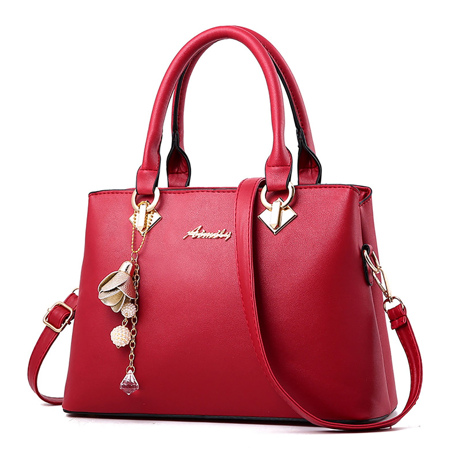 Modstep Fashion Handbag for Women Tassel Leather Purse Crossbody Shoulder Tote Bag with Detachable Strap Ladies Top Handle Satchel