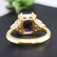 thumbnail image 4 of Amethyst Engagement Ring Freshwater Pearl Cluster Jewelry Alternative Fine Women Promise Ring Yellow Gold Plated Gift Ring, 4 of 4