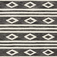 thumbnail image 3 of SAFAVIEH Micro-Loop Briony Diamond Striped Wool Area Rug, Charcoal/Ivory, 8' x 10', 3 of 4