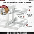 thumbnail image 3 of Rev-A-Shelf Chrome 2-Tier Optimizer-18" Blind Corner Cabinet Openings,5PSP-18-CR, 3 of 12