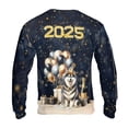 thumbnail image 2 of Happy New Year Siberian Husky Welcome 2025 Balloon Firework Party All Over Print 3D Sweatshirt Unisex Merch Husky Dog Lover Gifts - 01014, 2 of 6