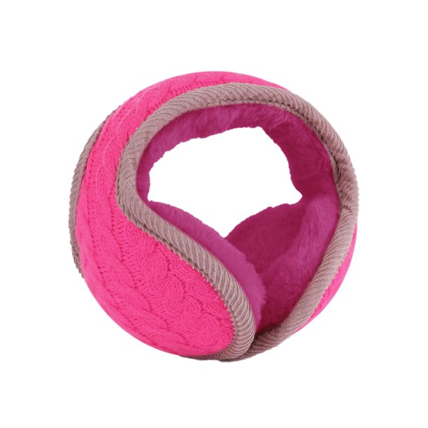INSPIRAR CHIC Calentadores de Oídos Unisex Plegables de Invierno Earmuffs Fucsia M (17.3"x4.7")