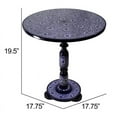 thumbnail image 7 of Maklaine Modern Solid Rosewood Round 18" Accent Table in Navy Blue, 7 of 7