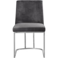 thumbnail image 4 of Pemberly Row Contemporary Gray Velvet Dining Chair (Set of 2), 4 of 7