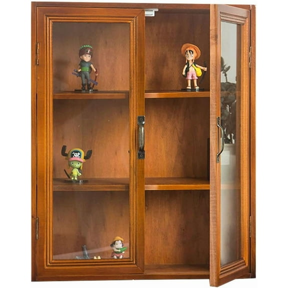 Extra Large Shadow Box，Shadow Box with Shelves，Super Deep Shadow Box Display Case with Acrylic Window，for Displaying Photo Souvenir Collection (Wood Color)