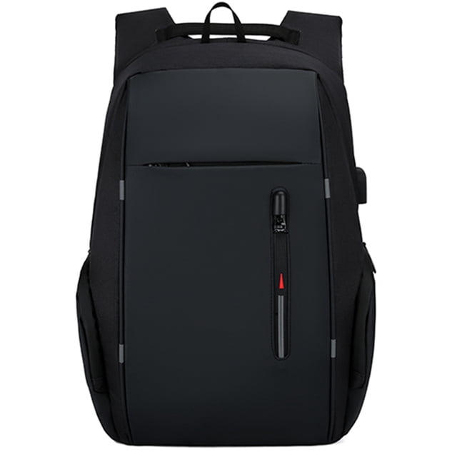 Tignapoo High-Capacity Water-Repellent Backpack with USB Charging Port, Durable Polyester Oxford Fabric, Multi-Layer Design for 17in Laptops, SLR Cameras, Tablets - Available in Black, Blue, Gray, Red