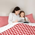 thumbnail image 5 of Homewish Red Checkerboard Queen Comforter Set,Geometric Plaid Grid Bedding Sets,Modern Minimalism Artistic Bedding Comforter Set For Kids,Breathable Home Decor Reversible,3 Pieces, 5 of 8