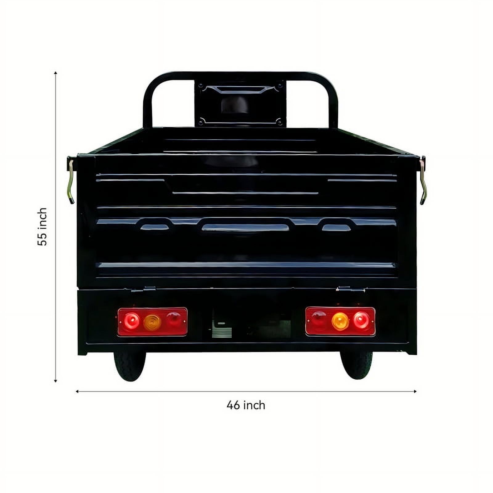 60V 45A Electric Tricyle Cargo Van for Adults, Commercial Mobility Scooters for Seniors, 1000W Agricultural Electric Three Wheel Cargo Transporter w/63" Hydraulic Tipping Bucket, Max Load 2000LBS