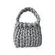 thumbnail image 2 of Bolso de crochet para mujer, bolso de mano informal, ligero, para compras, cartera de mano, hecho a mano gris, 2 of 9