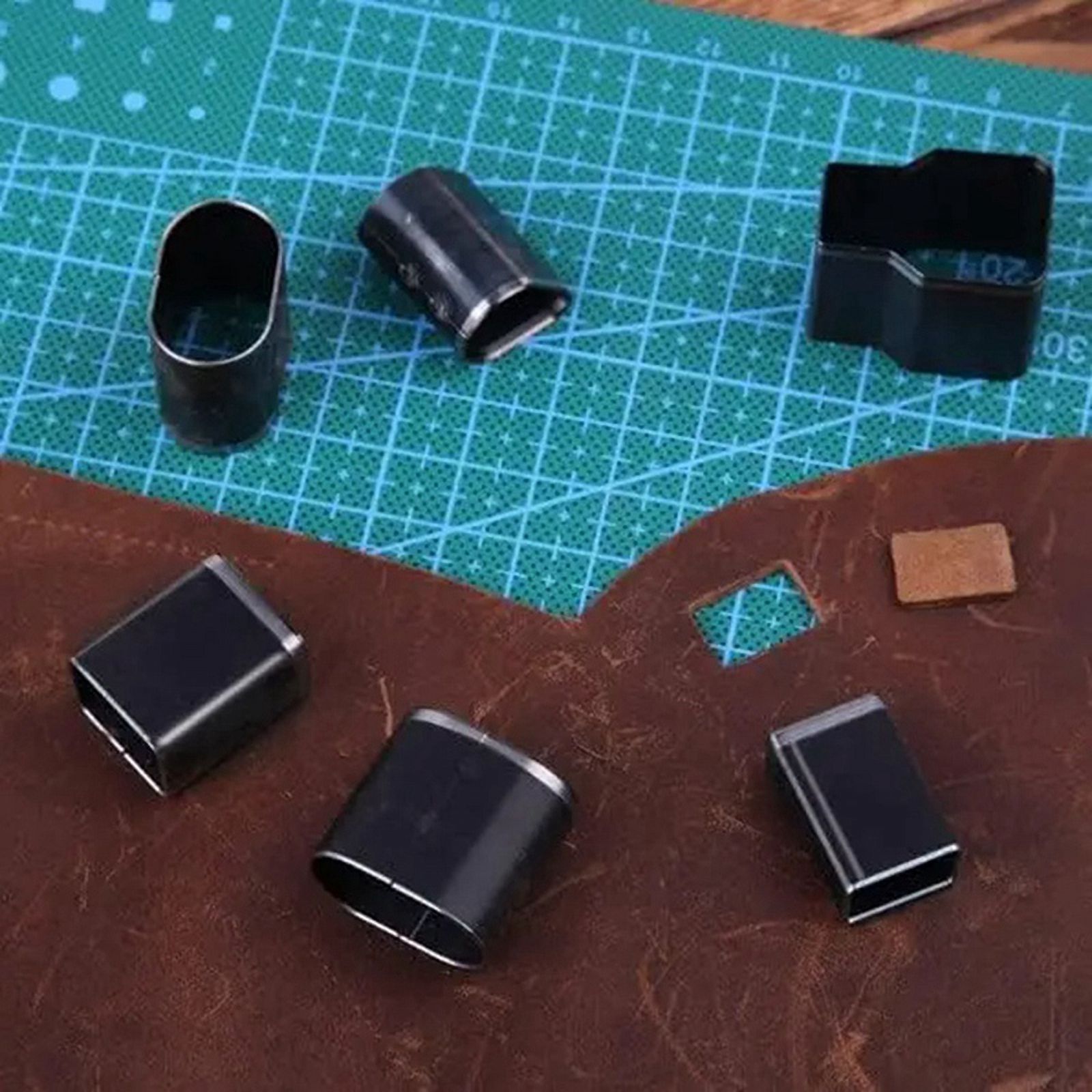 52 Pcs Hollow Punch Cutter Tools Kit Carbon Steel Leather Punching Die Cutting Mold Manual Hole Puncher Se