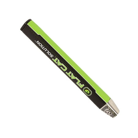 UPC: 0849278087210 | NEW Lamkin Flat Cat Solution Svelte Weighted Black/Lime Putter Grip