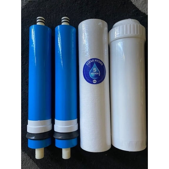Hydro Logic Stealth RO300 Upgraded KDF 85 Complete Compatible Filter Kit Includes - Two Membranes, KDF 85 GAC Carbon Filter & Sediment Filter by Clear Hydro