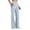 Light Blue, variant on Tbopshirt Pants for Women Sport Casual Solid Color Fashion Elastic Waist Button Pockect Yoga Pants,Beige,S-XXL