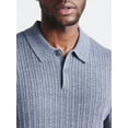 thumbnail image 4 of Free Assembly Men's Cable Knit Polo Sweater with Short Sleeves, Sizes S-3XL, 4 of 5