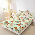 thumbnail image 3 of Manfei Cartoon Puppy Bed Sheets, Love Heart Dog Full Size Sheets, Green, 4-Piece, 1 Flat Sheet, 1 Fitted Sheet and 2 Pillowcases, 3 of 6