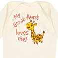 thumbnail image 4 of Inktastic My Great Aunt Loves Me- Cute Giraffe Boys or Girls Long Sleeve Baby Bodysuit, 4 of 5