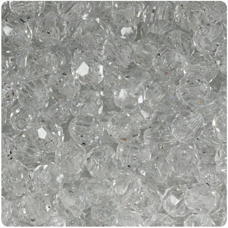 10 Mm Faceted Beads - BeadTin Crystal Transparent 10mm Faceted Round Craft Beads (210pcs)