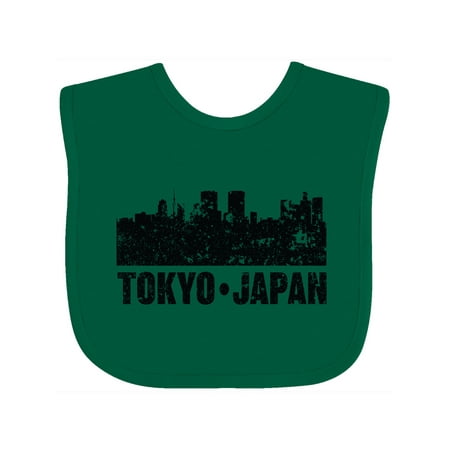 

Inktastic Tokyo Japan City Skyline with Grunge Gift Baby Boy or Baby Girl Bib