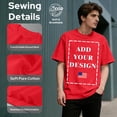 thumbnail image 2 of GZWYHT Custom Photo T-Shirts for Men Design Your Own Personalized Shirt on Front&Back Cotton Tess Customizable Text And Image Red XL, 2 of 6