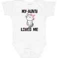 thumbnail image 3 of Inktastic My Aunty Loves Me Girls Girls Baby Bodysuit, 3 of 5