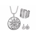 thumbnail image 1 of Tetragramatón Protección Dije Y Anillo Amuleto En Acero Inox Xtellar plateado, 1 of 4