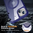 thumbnail image 4 of Allytechgroup iPhone 14 Plus Magnetic Case with Rotating Stand, Multi Angle Viewing Stand Anti-Scratch Compatible with Magsafe & Car Mount Phone Case for Apple iPhone 14 Plus, Darkblue, 4 of 7
