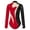 Black&Red, variant on Xnihocha Women Rhinestone Ballet Gymnastic Dance Leotard Bodysuit Long Sleeve Figure Skating Costume White&Royal Blue L