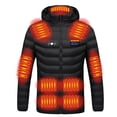 thumbnail image 4 of Txeol Mens Heated Jacket with 21 Heating Zones 4 Heating Control USB Rechargeable Heated Coats Valentine's Day Heart Print Zip Up Hoodies,Black,XL, 4 of 7