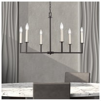 Elk Home 30-Inch Wide Dunne Chandelier, Transitional, Matte Black