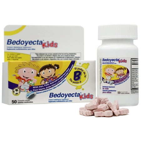 Bedoyecta Kids Dietary Supplement Tablets Unisex for Healthy Growth, 50 Count