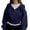 26#Navy, variant on Womens Cropped Zip Up Hoodie Y2K Long Sleeve Sweatshirt Casual Loose Fit Jacket Black 2XL