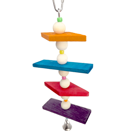 1104 Slat Stepper Chewer Mandarin Bird Toys by M&M- Handmade Colorful Chewable Hanging Climbable Bird Toy
