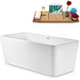 thumbnail image 2 of 63" Streamline N682WH Freestanding Tub and Tray With Internal Drain, 2 of 8