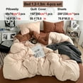 thumbnail image 2 of Bedding Solid color 4-piece set washable cotton quilt cover bed sheet Pillowcase modern stylish, 2 of 5