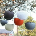 thumbnail image 6 of Modern Honeycomb Embossed Resin Hanging Planter for Indoor Outdoor Plants, Self Watering Hanging Basket Plant Flower Pot, Flower Planter Pot with Drainer and Chain, 6 of 6
