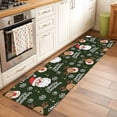 thumbnail image 2 of Kitchen Runner 2 x 6 Ft, Christmas Santa Claus Non-Slip Residential Carpet, Cartoon Xmas Elk Snowflakes Black Indoor Crawling Mats Runner Rugs for Living Room/Dining Room/Bedroom, 2 of 8