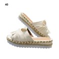 thumbnail image 4 of keepw Chaussures à Plateforme pour Femmes Chaussures d'Été Sandales Mode Décontractée Larges Pantoufles Sandales Slides Extérieur Chaussures pour Dames Blanches 40, 4 of 6