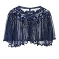 thumbnail image 6 of PrettyGuide Women's 1920s Shawl Beaded Sequin Deco Evening Cape Bolero Flapper Cover up, One Size, 6 of 6