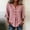 Red, variant on Qulqfy Blouses for Women Casual 3/4 Sleeve Striped Fall Black Ruffle Button Up Dressy Henley V-Neck Womens Tops L