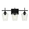 thumbnail image 3 of MLiAN 21 in. 3-Light Matt Black Vanity Light with Glass Shade, 3 of 5