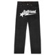thumbnail image 3 of Pantalones vaqueros de pierna ancha para hombre, ropa Retro Harajuku, holgados, informales, con estampado de Hip Hop, de moda, de cintura alta, color negro, Y2k, 2023, 3 of 5