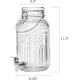 thumbnail image 2 of Dispensador de bebidas de vidrio de 1 galón con tapa y grifo - Jarra de jugo de boca ancha a prueba de fugas - Dispensador de bebidas vintage para fiestas, bodas, picnic, 2 of 7
