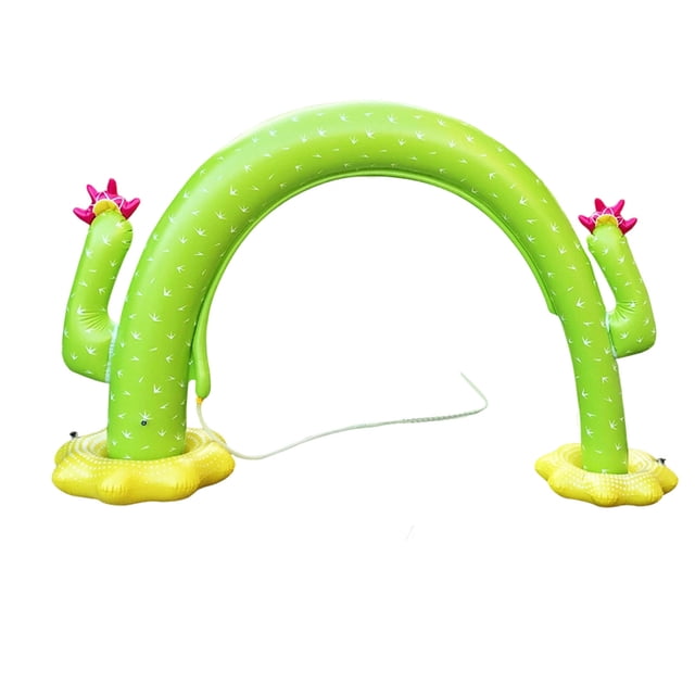 Sprinkler Cactus Inflatable Water Play Tunnel for Kids Summer Outdoor and Activities